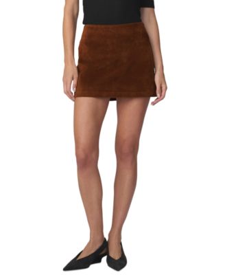 Macy's Женская мини-юбка A-Line из искусственной замши