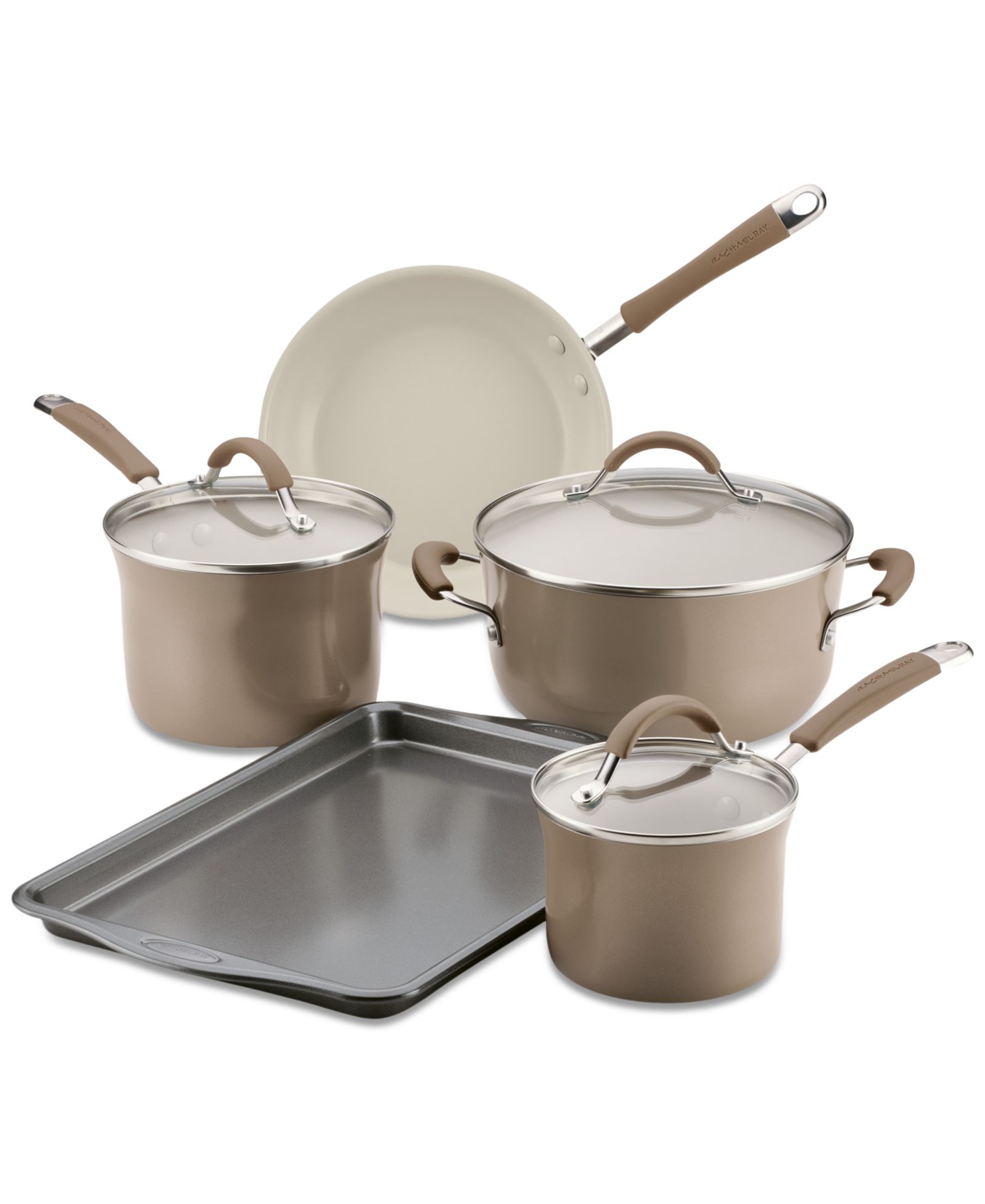 Rachael Ray Cucina Ceramic Nonstick 8-Pc. Cookware Set, Created for Macy's