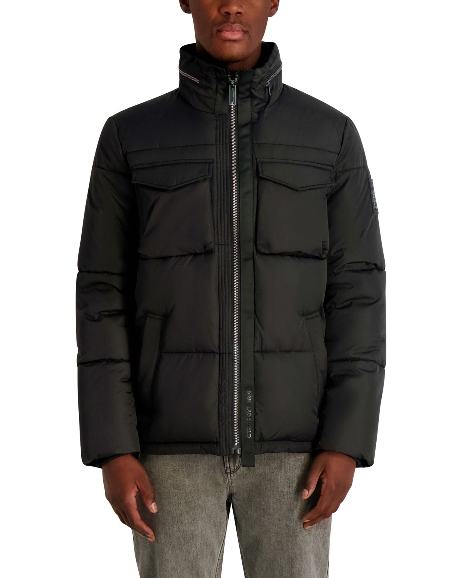 KARL LAGERFELD PARIS Мужской Puffer with Chest Pockets