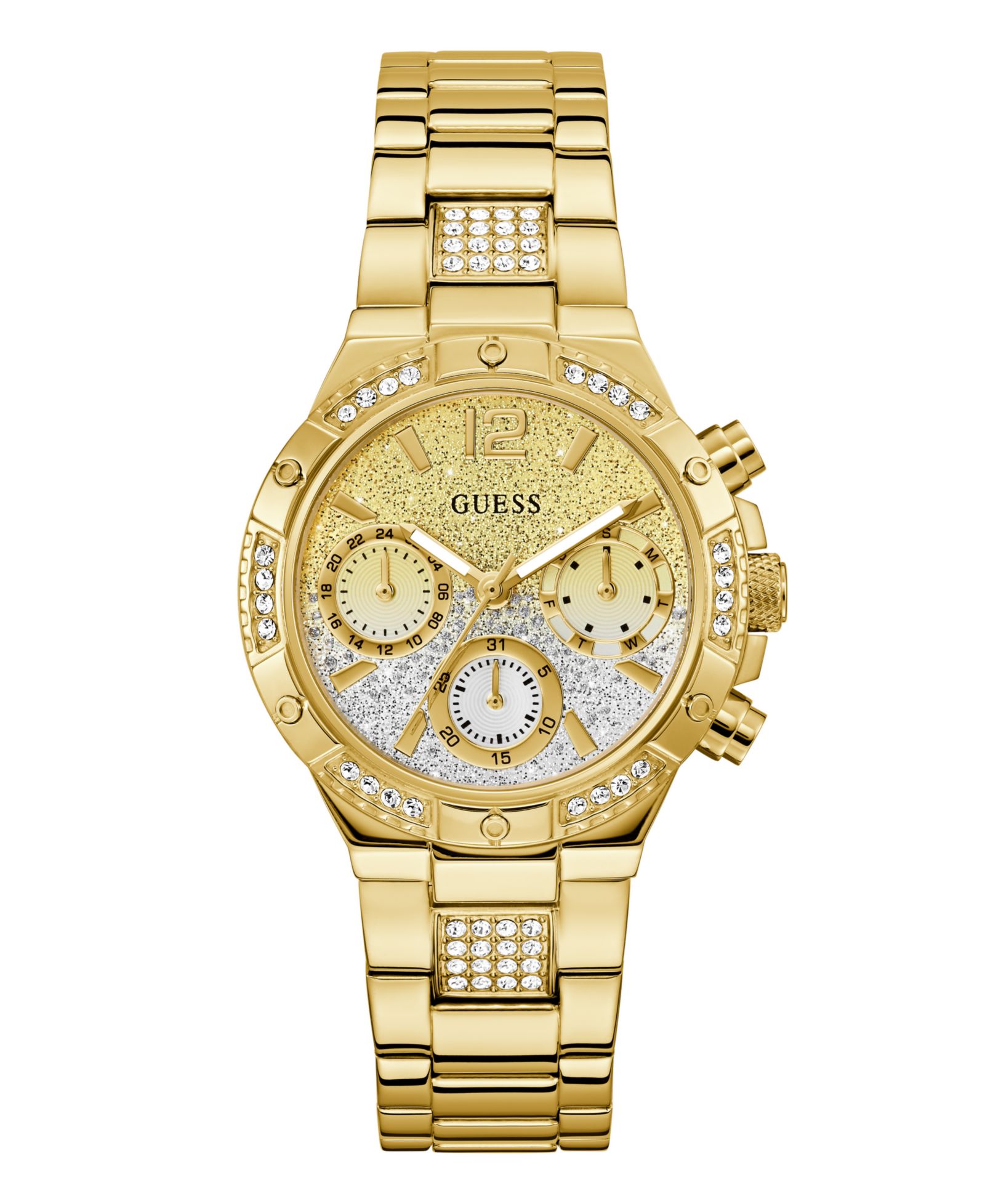 GUESS Women's Gold Tone Multi-function Watch, 38mm