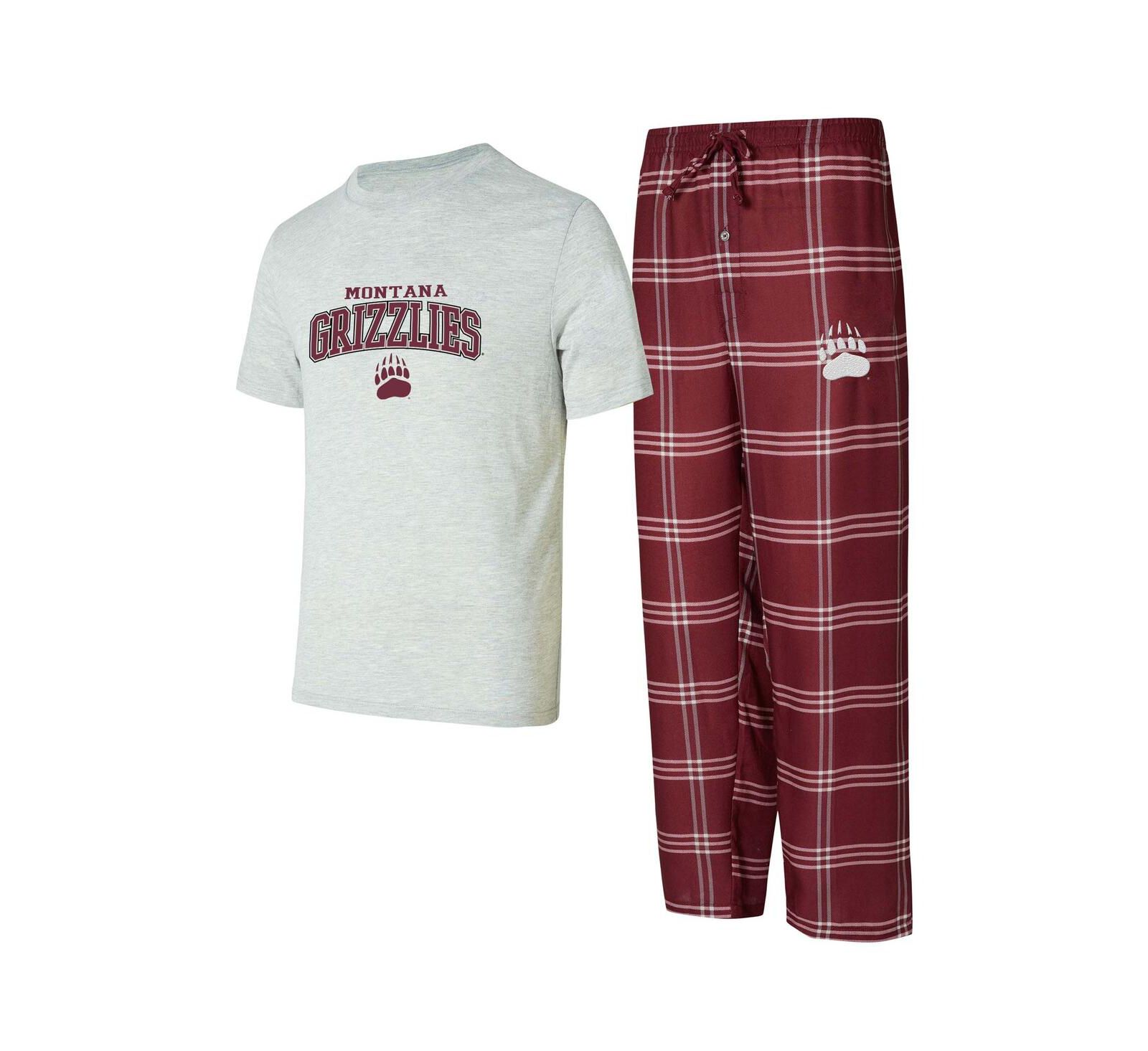 Concepts Sport Мужской комплект для сна Montana Grizzlies, футболка и брюки, 2 шт