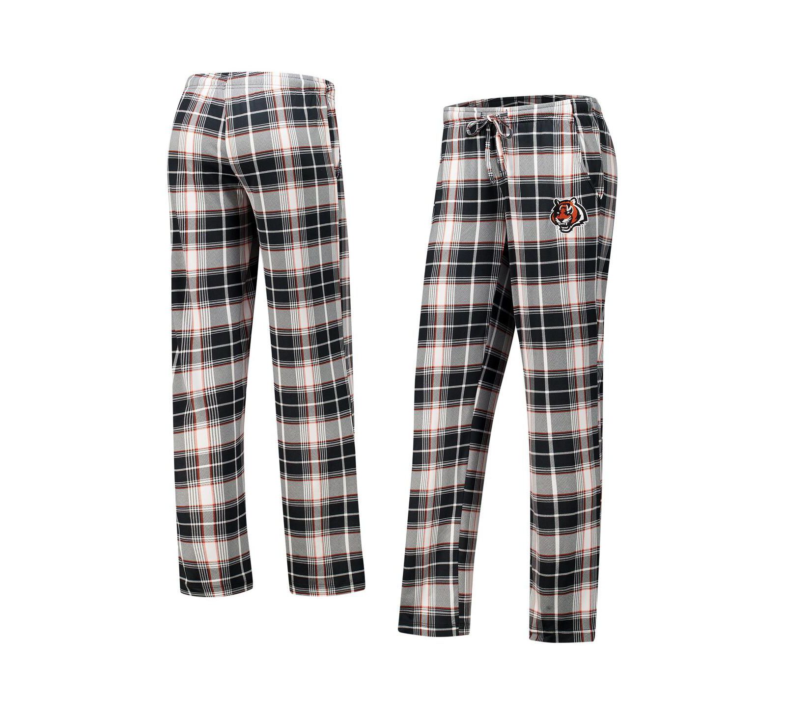 Concepts Sport Women's Black Cincinnati Bengals Ashford Plaid Knit Pants