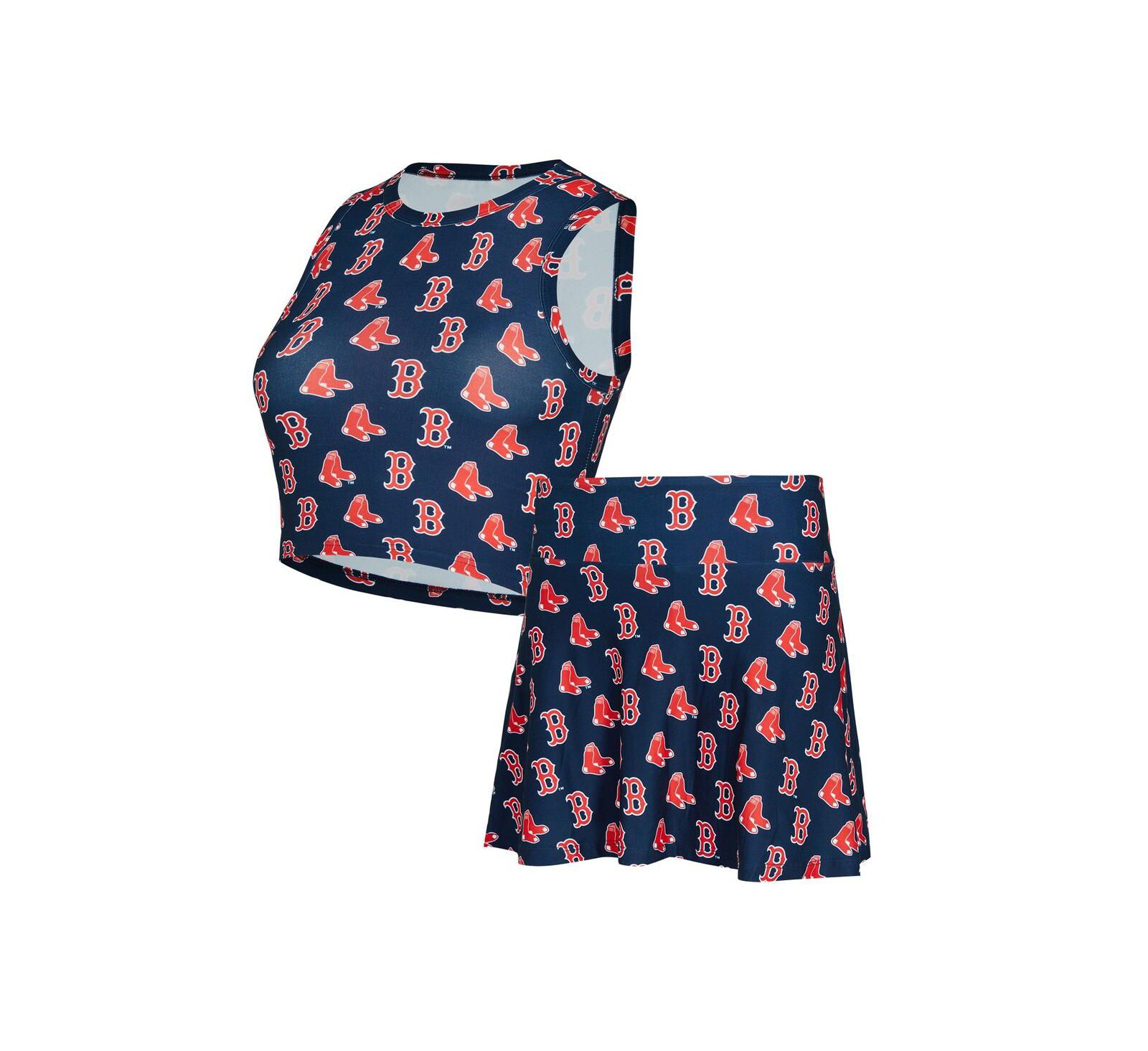 Комплект Concepts Sport Women's 2-Piece Navy Boston Red Sox Knit Tank Top и Skort