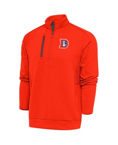 Мужская толстовка Antigua Orange Denver Broncos с логотипом команды, на молнии