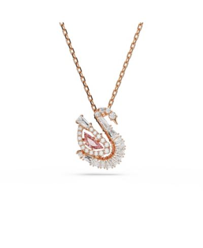 Подвеска-ожерелье Swarovski Swan с родиевым покрытием