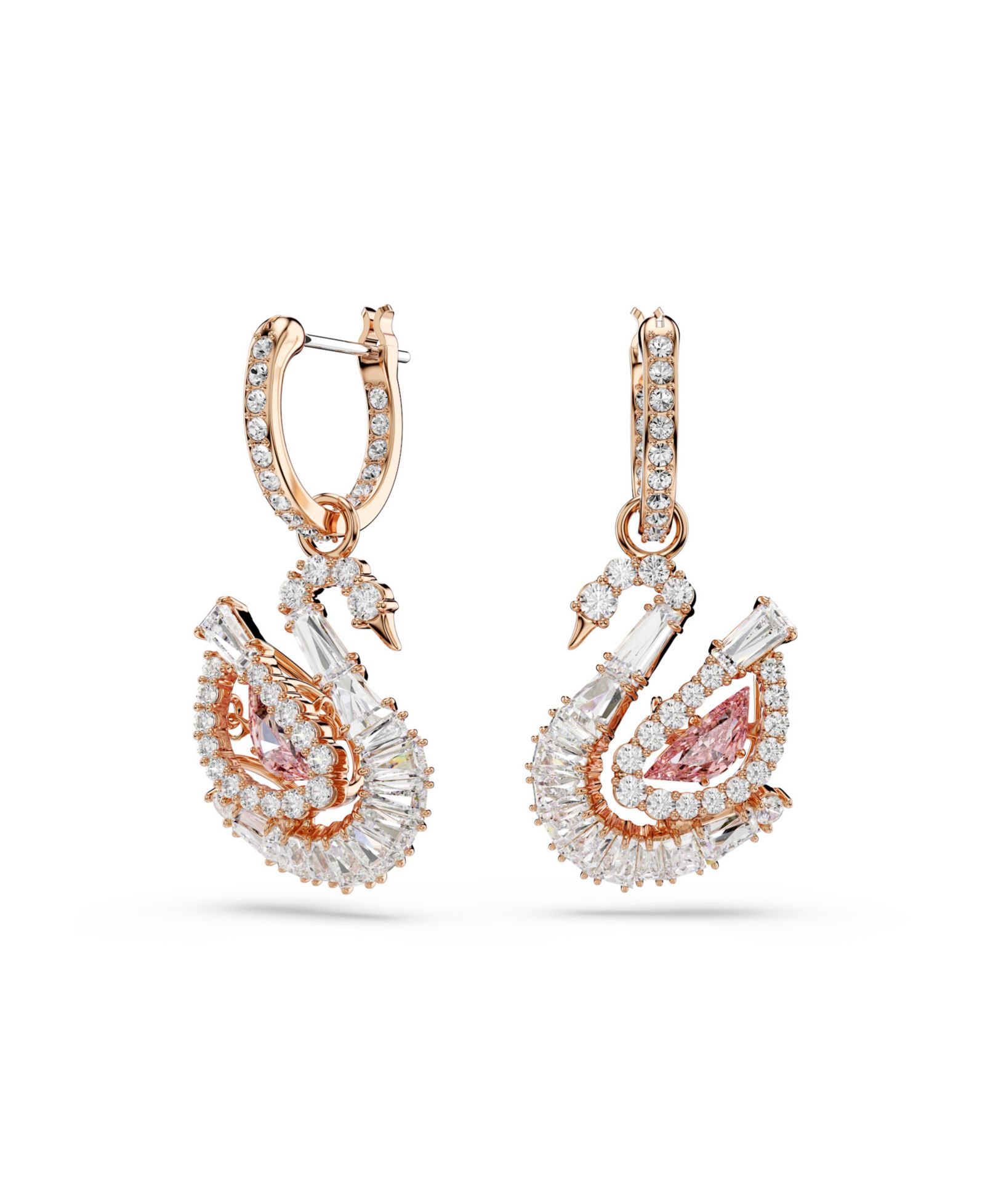 Серьги Swarovski Swan Pink Drop