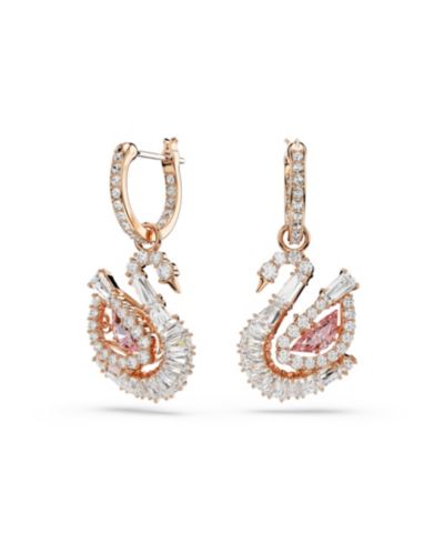 Серьги Swarovski Swan Pink Drop