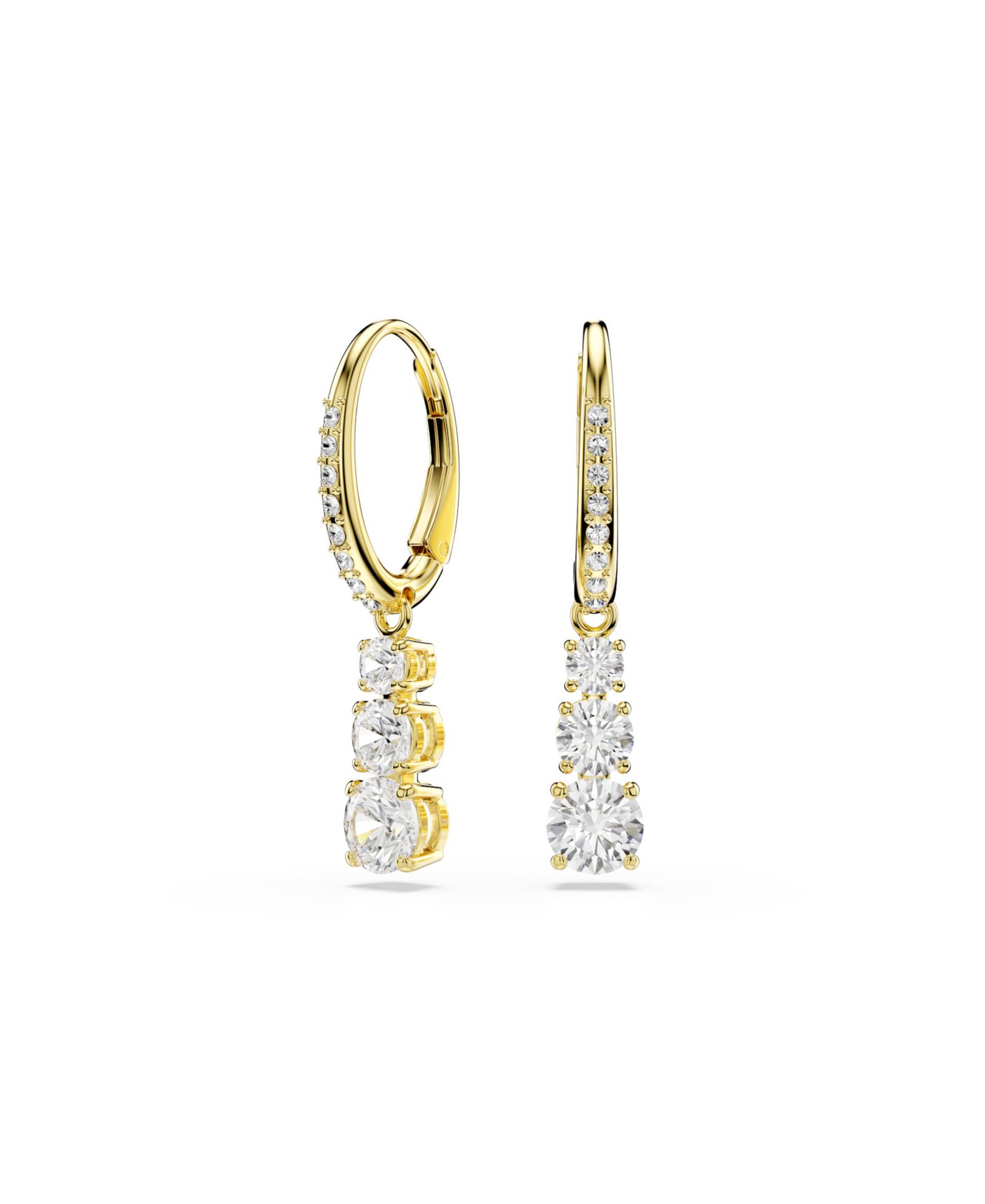 Swarovski Серьги-кольца Stilla Attract с позолотой