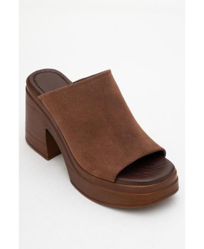 Женские мюли Forever & Always Shoes Nola Leather Platform Mules