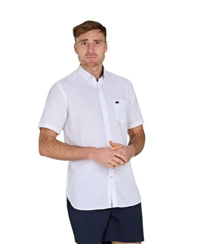 Мужская рубашка Raging Bull Linen Blend Short Sleeve