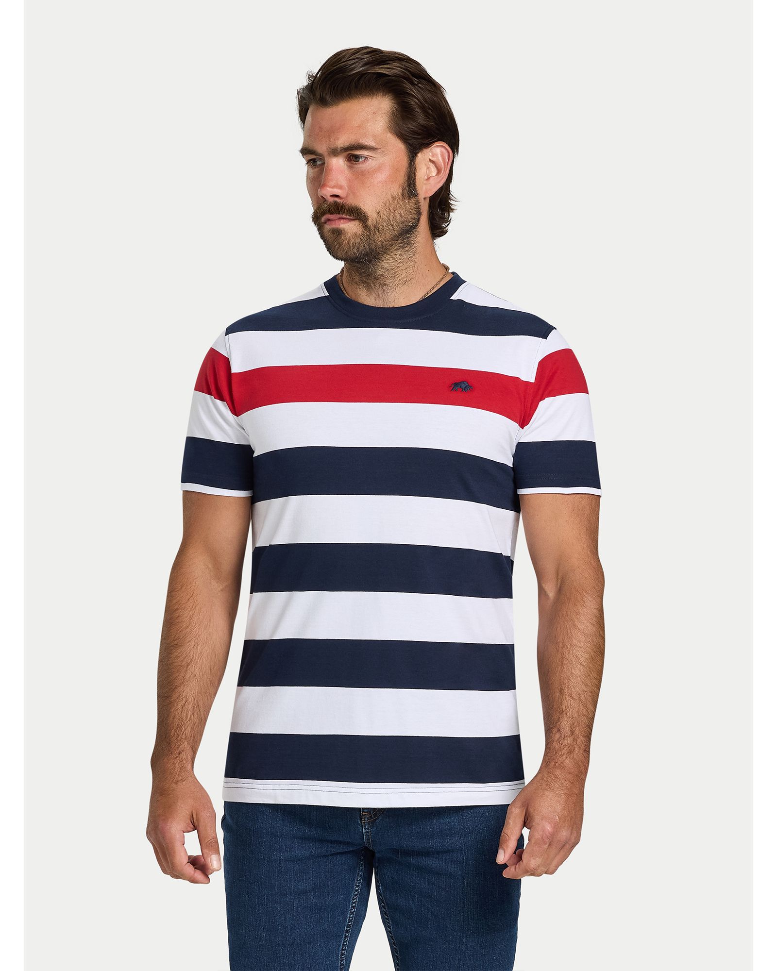 Raging Bull Men's Contrast Chest Stripe T-Shirt