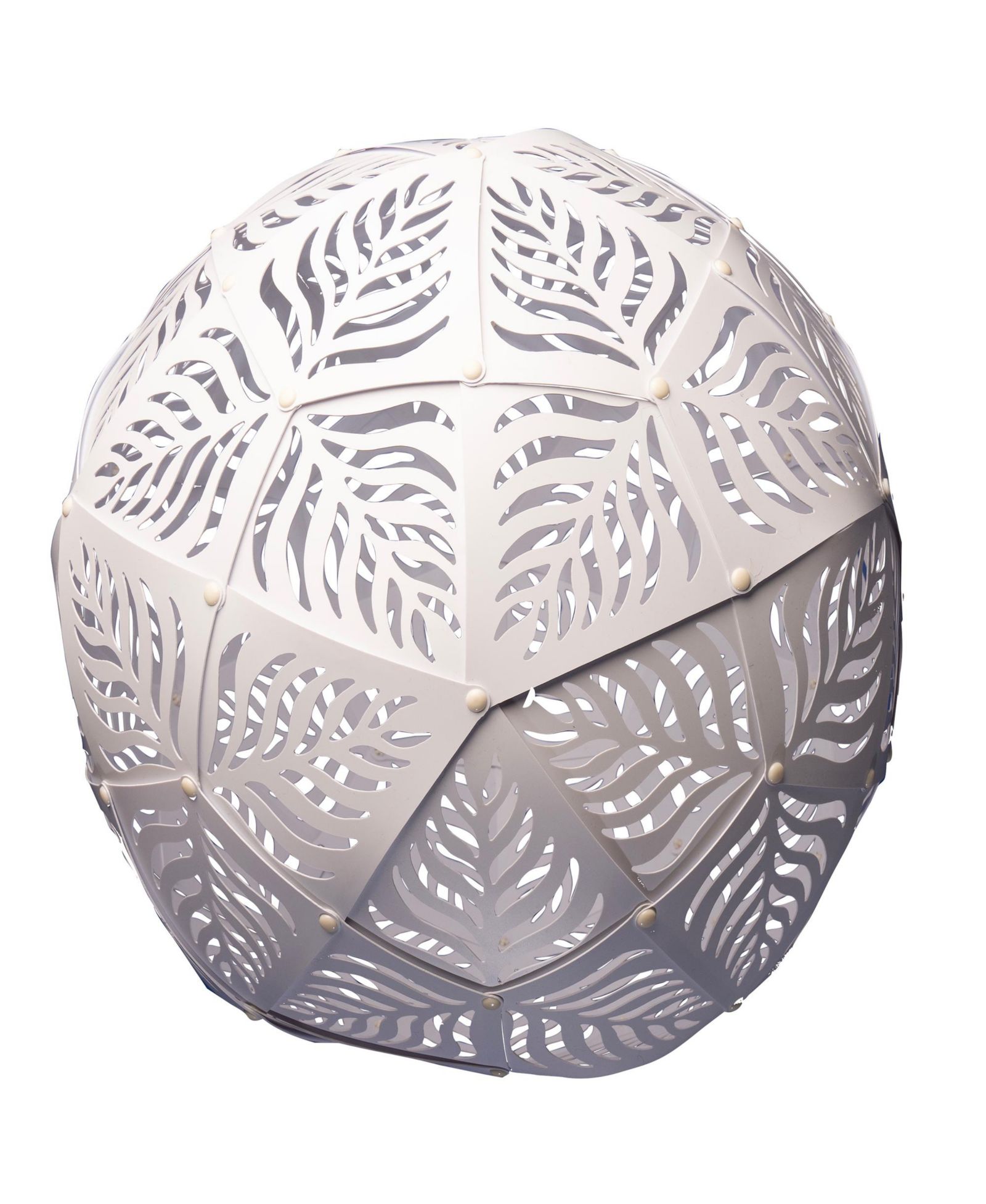 GlowTheory 18-Inch Palm Pattern Design Outdoor Solar Hanging Light