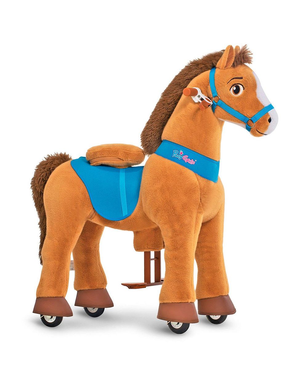 PonyCycle Лошадка для катания, коричневая, модель E, размер 4 для детей 4-7 лет