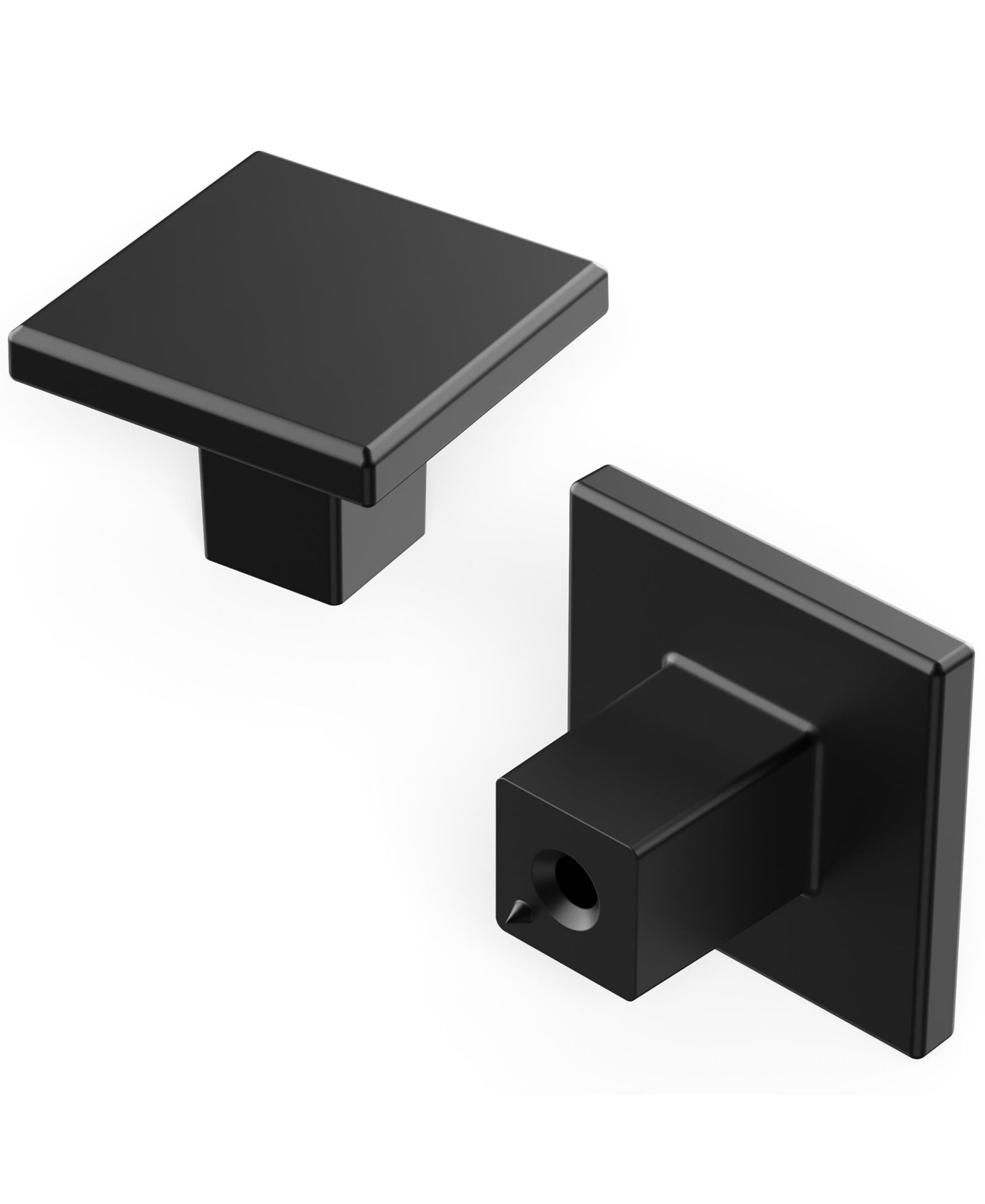 Ручка Tempo Square Knob 10pk - Matte Black - 1 3/16"