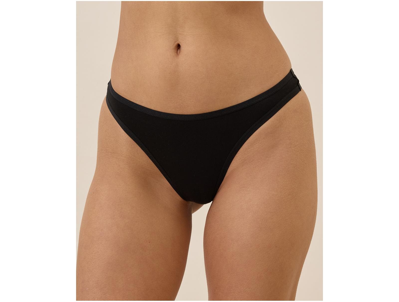 Pact Women's Everyday Mid Rise Thong 5-Pack