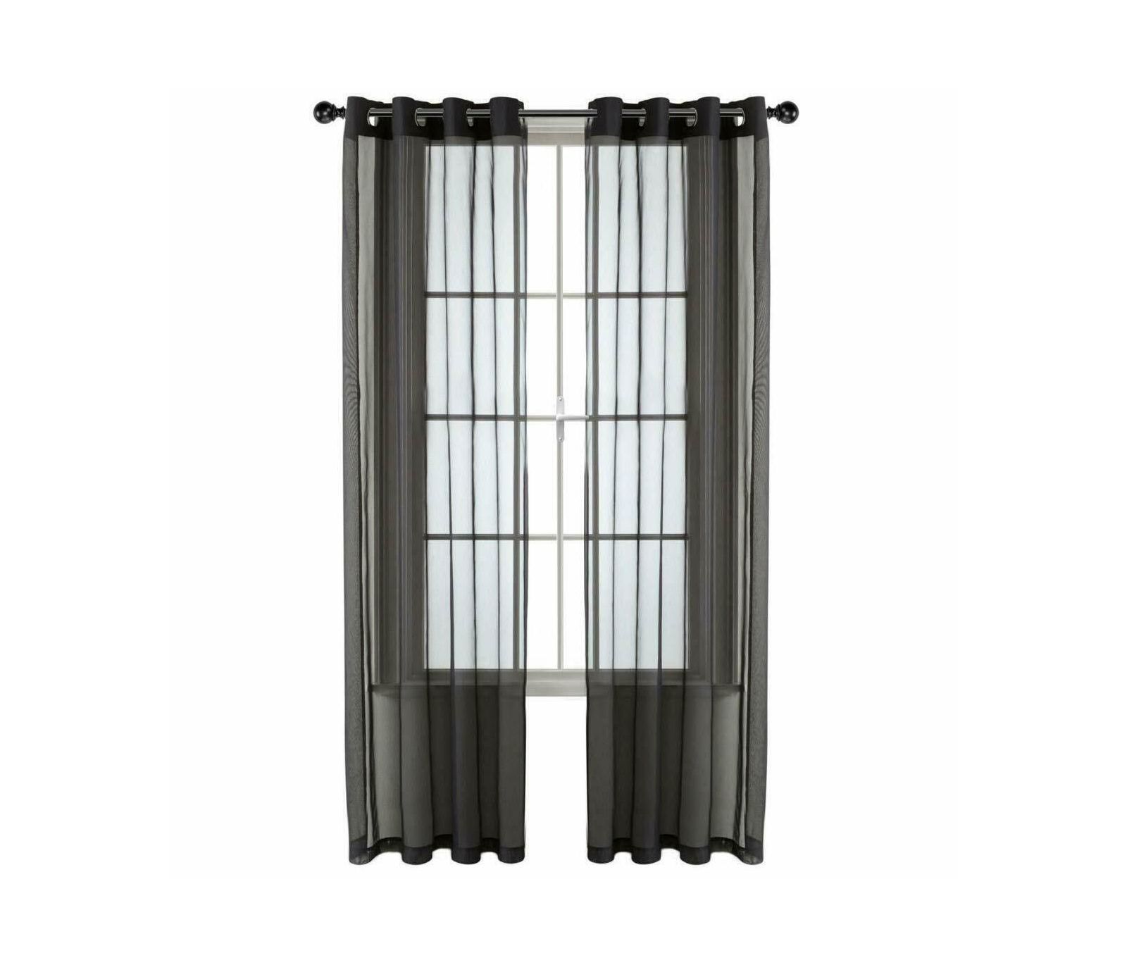 Штора GoodGram Basic Home Grommet Top Sheer Single Window, Spice, 52 in. W x 45 in. L
