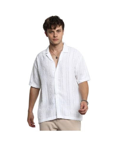 Мужская рубашка Campus Sutra Unhemmed Striped Oversized Shirt