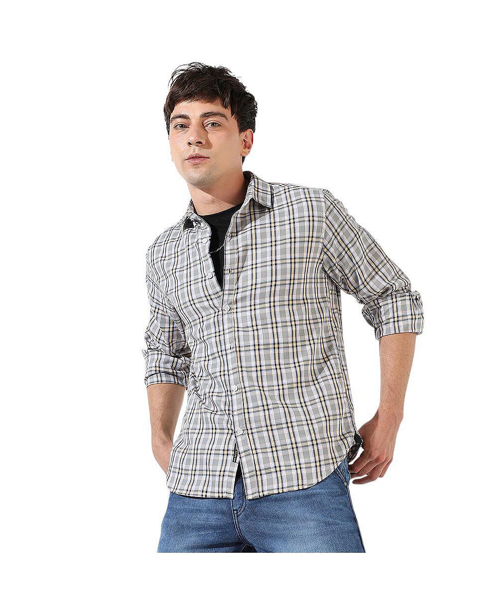 Мужская клетчатая рубашка Campus Sutra Regular Fit Casual