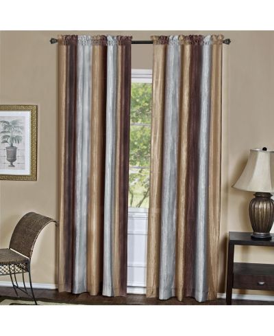 GoodGram Royal Ombre Crushed Semi Sheer 63 in. Long Curtain Panel Pair - 50 in. W x 63 in. L
