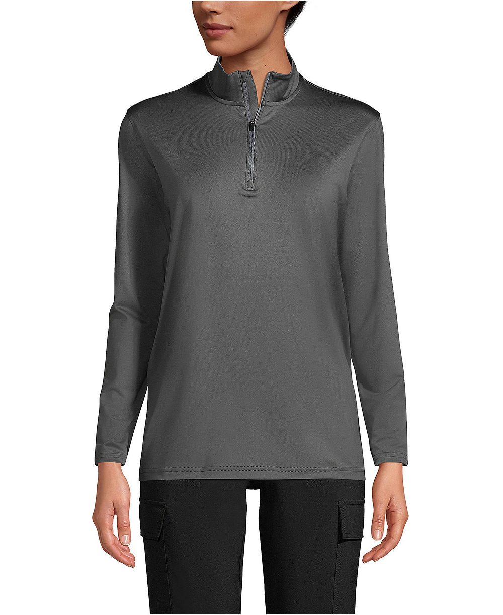 Lands' End Men's Unisex Rapid Dry Quarter Zip Pullover