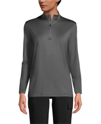Lands' End Мужской унисекс джемпер с молнией Rapid Dry Quarter Zip
