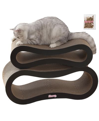 Когтеточка-лежанка The Licker Store Suvi 26" Modern Cardboard Infinity 2-in-1 с кошачьей мятой