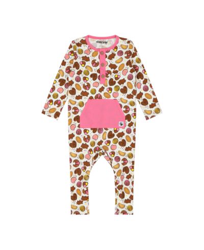 Mixed Up Clothing Baby Kangaroo Pocket Romper - Pan Dulce