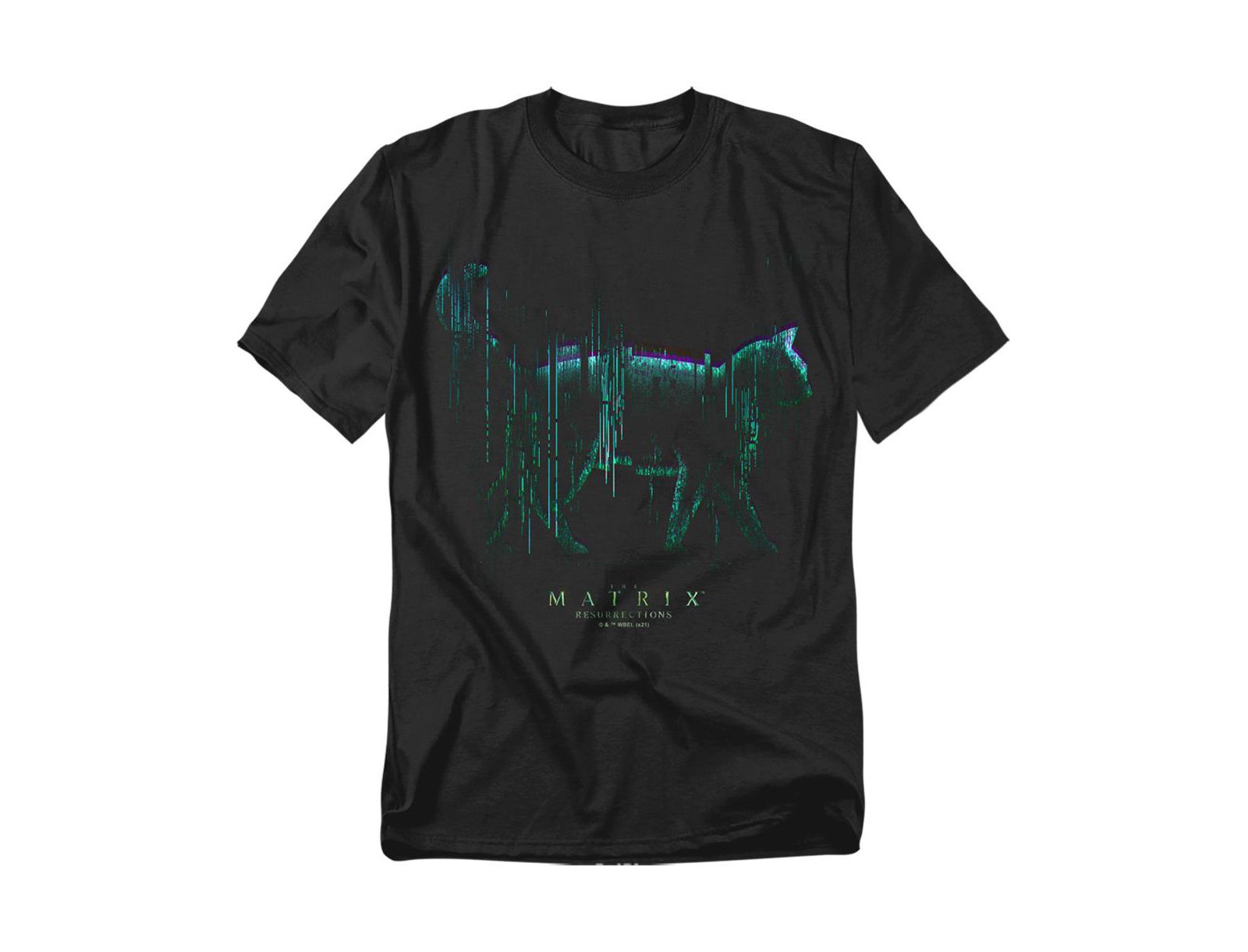 Matrix Мужская футболка Glitch Cat