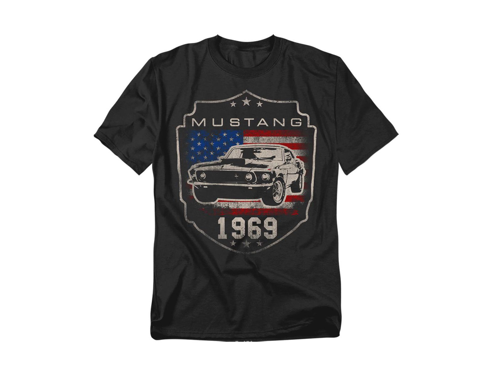 Mustang Men's Ford 1969 Flag T-Shirt