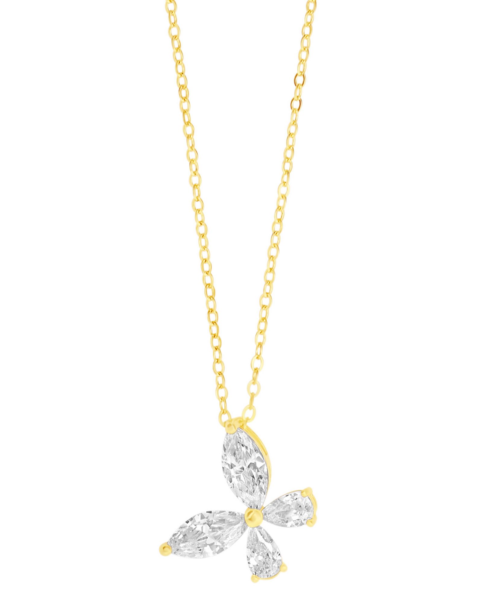 Macy's Cubic Zirconia Butterfly Pendant Necklace