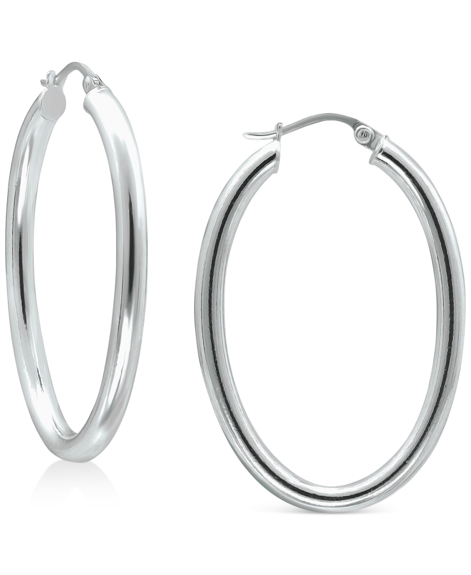 Giani Bernini Серьги-кольца Polished Oval Medium 25mm
