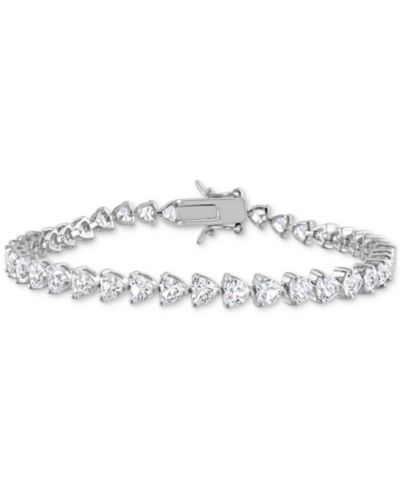 Macy's Браслет Flex с белым сапфиром Lab Grown в Sterling Silver