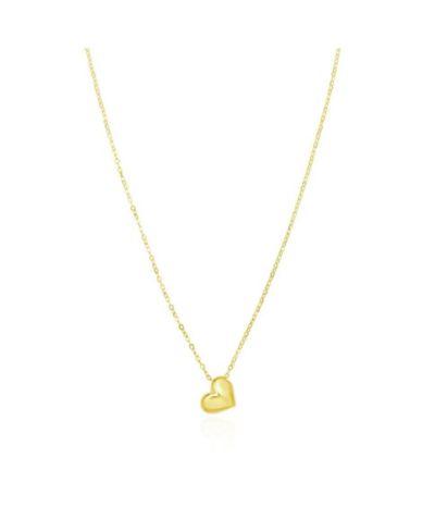 Золотая подвеска The Lovery Mini Asymmetrical Gold Puffy Heart 14K Gold