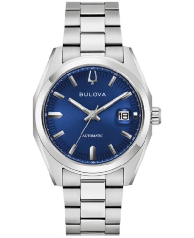 Bulova Мужские классические автоматические часы с сереистым стальным браслетом 39mm