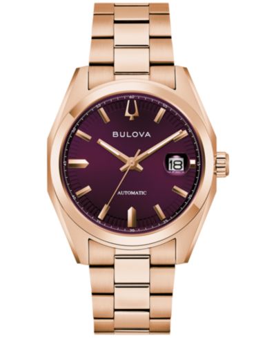 Мутренние классические часы Bulova Surveyor Automatic Rose Gold-Tone Stainless Steel 39mm
