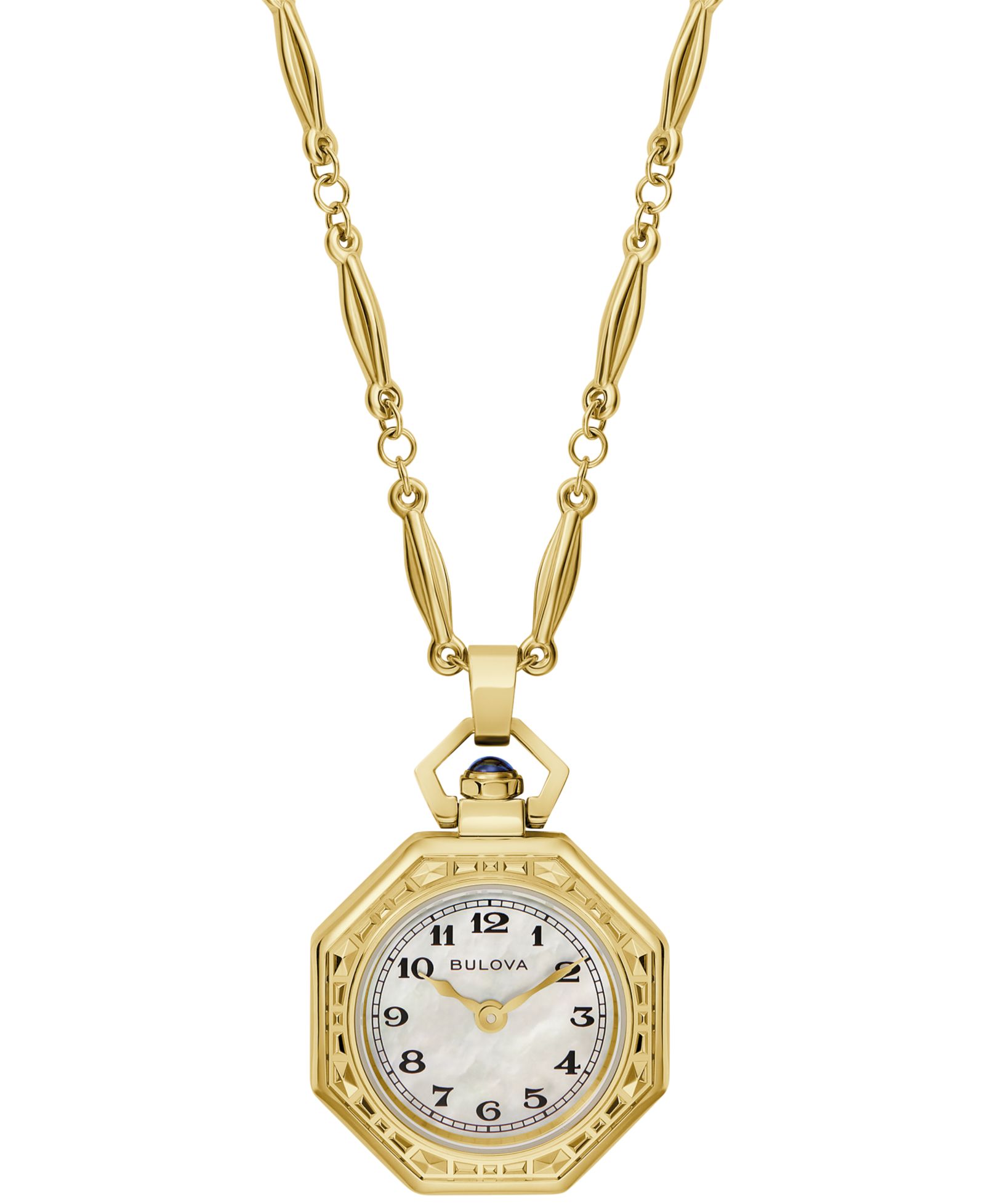 Bulova Women's Limited Edition 150th Anniversary Classic Rubaiyat Gold-Tone Stainless Steel Pendant Watch 25.5mm