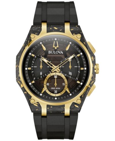 Мужские часы Bulova Special Edition 150th Anniversary Luxury CURV Sport Chronograph Black Rubber 44mm