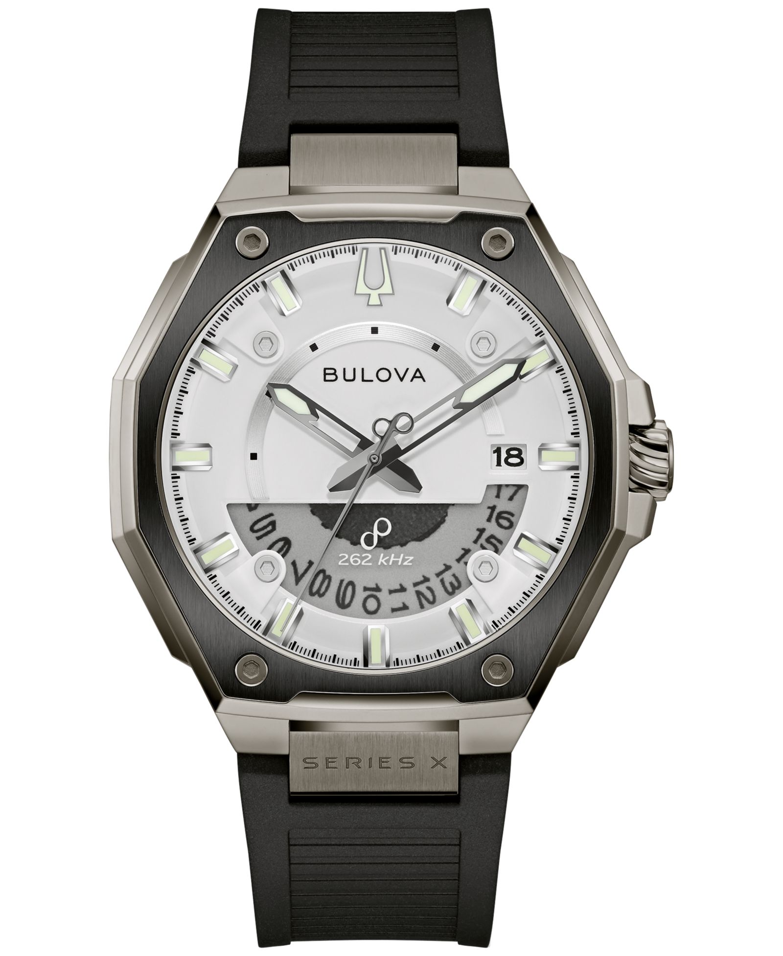 Bulova Men's Luxury Series X HPQ Precisionist Black Rubber Watch 42mm