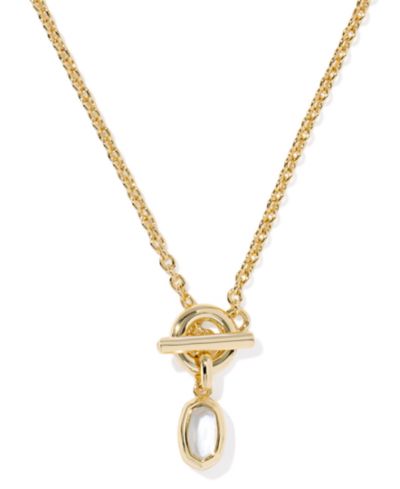Kendra Scott ожерелье Daphne с малахитом и имитацией жемчуга, позолоченное 14k Gold-Plated