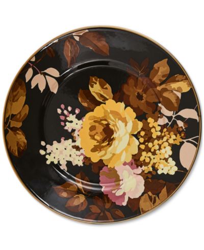 MacKenzie-Childs Салатная тарелка Wild Rose Brown