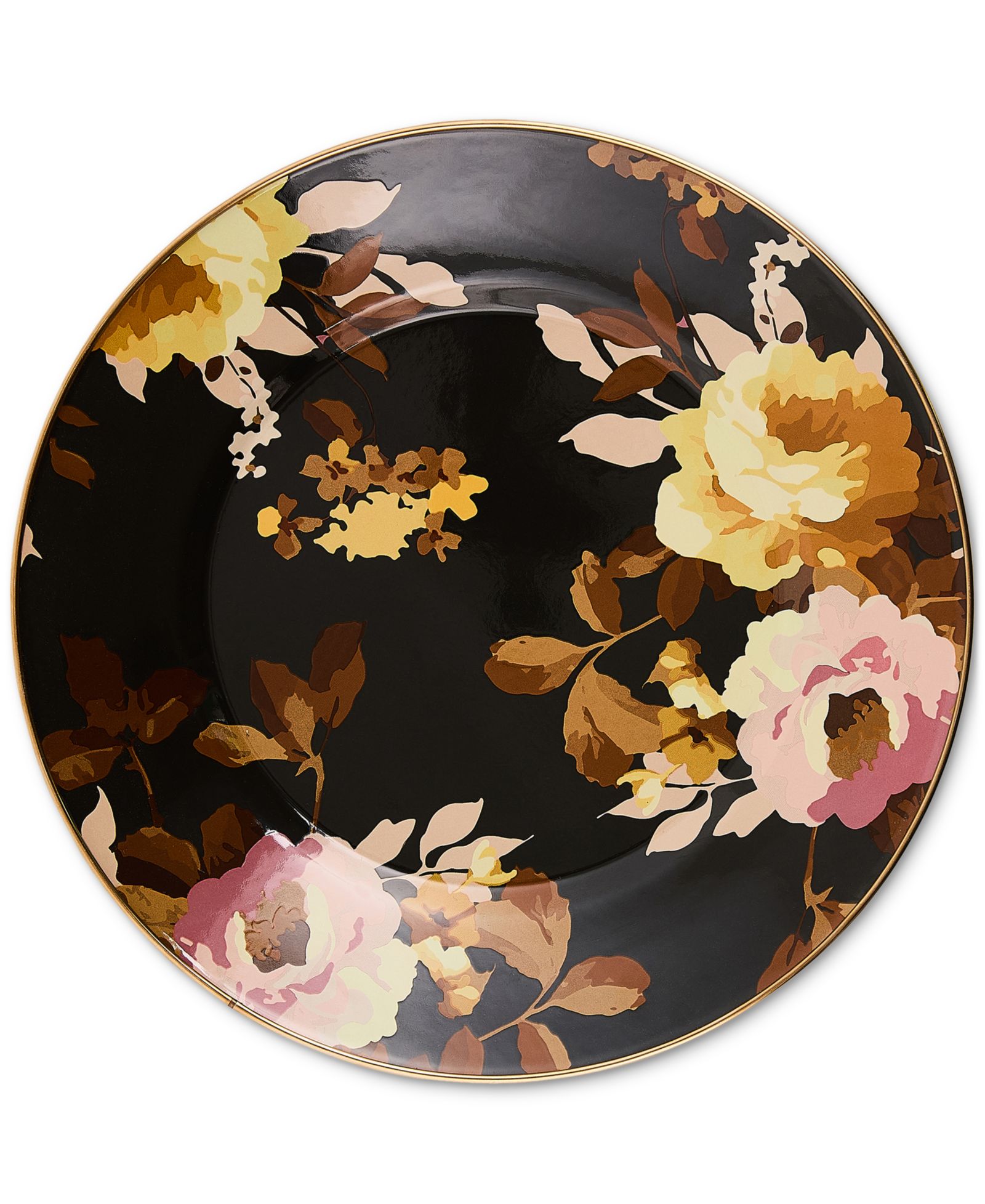 Десертная тарелка MacKenzie-Childs Wild Rose Brown