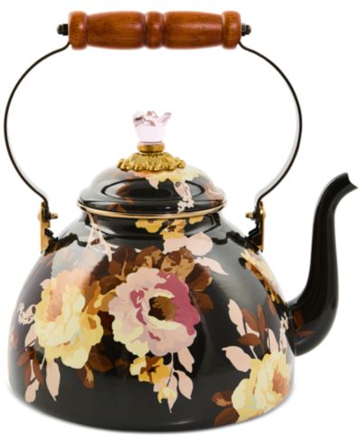 Чайник Mackenzie-Childs Wild Rose Brown 3-Qt.