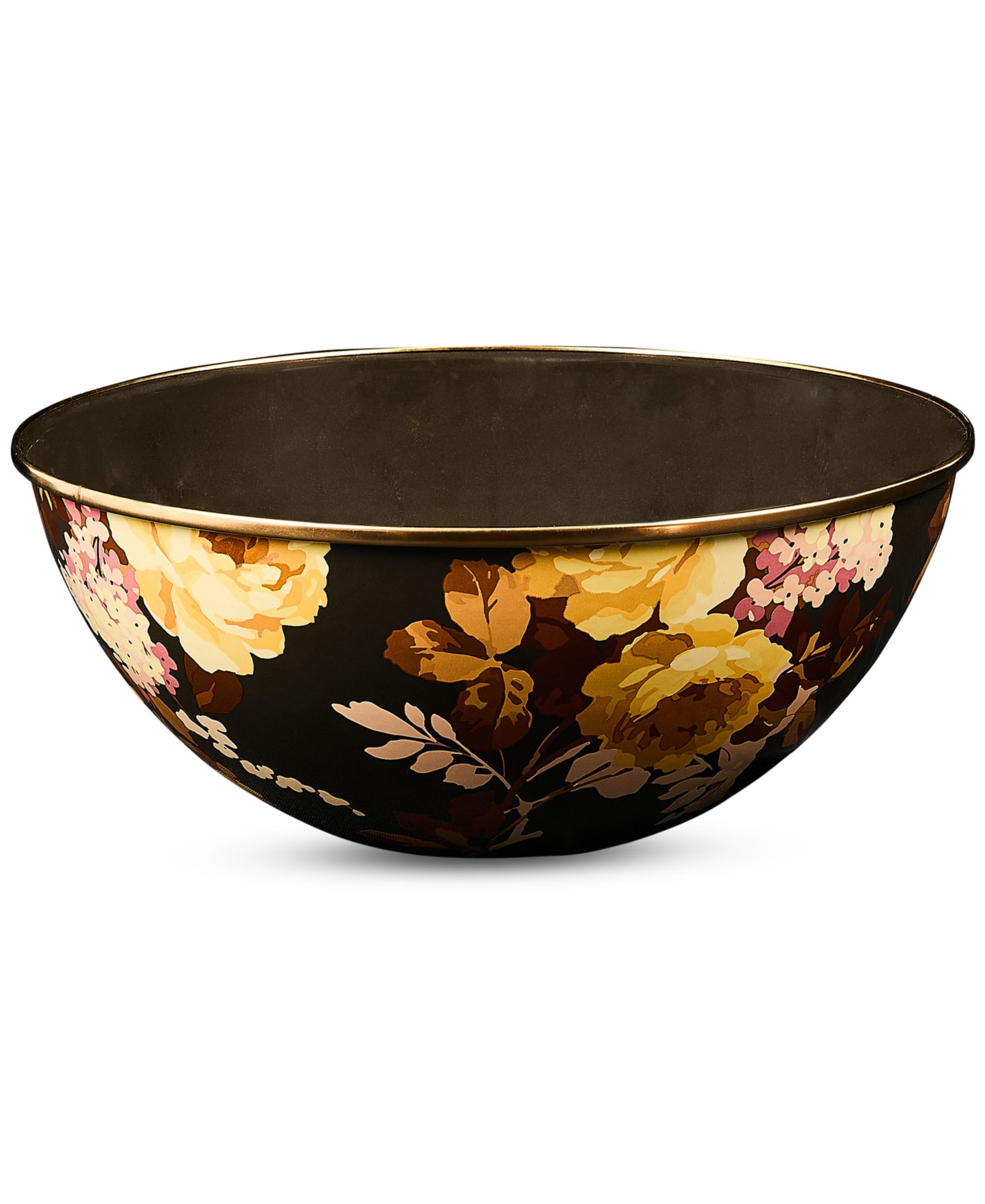 MacKenzie-Childs Wild Rose Brown Large Everyday Bowl, 128-oz.