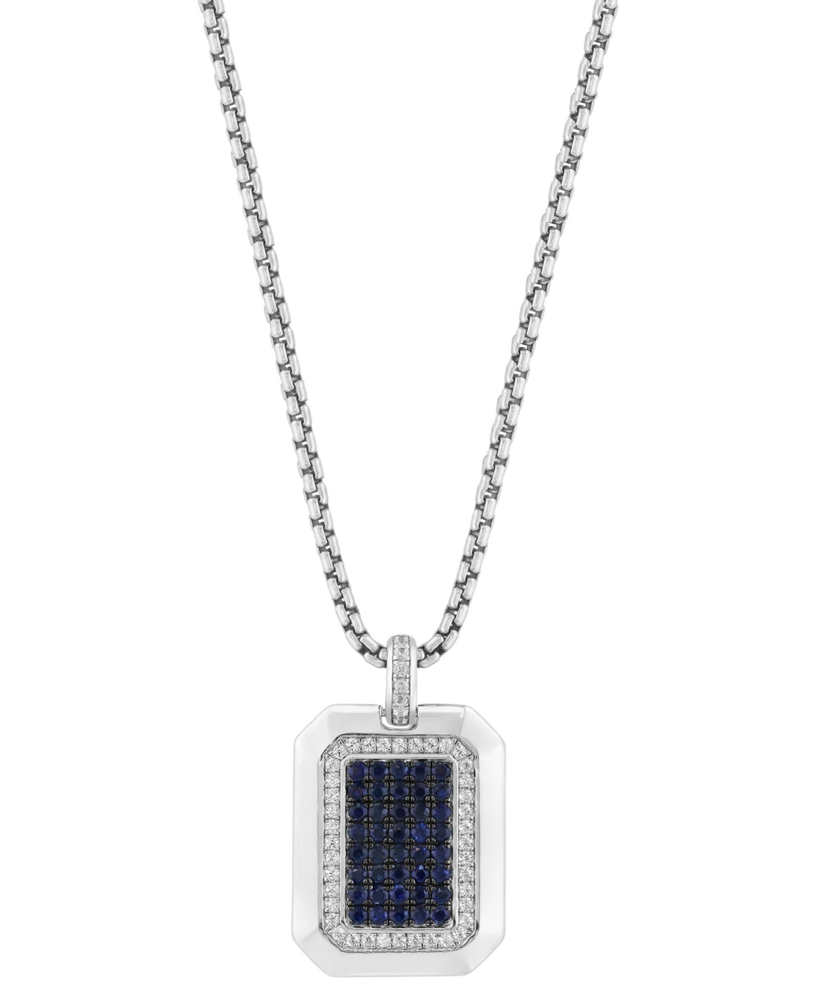 Подвеска-кулон EFFY Collection Sapphire and White Zircon в серебре Sterling Silver