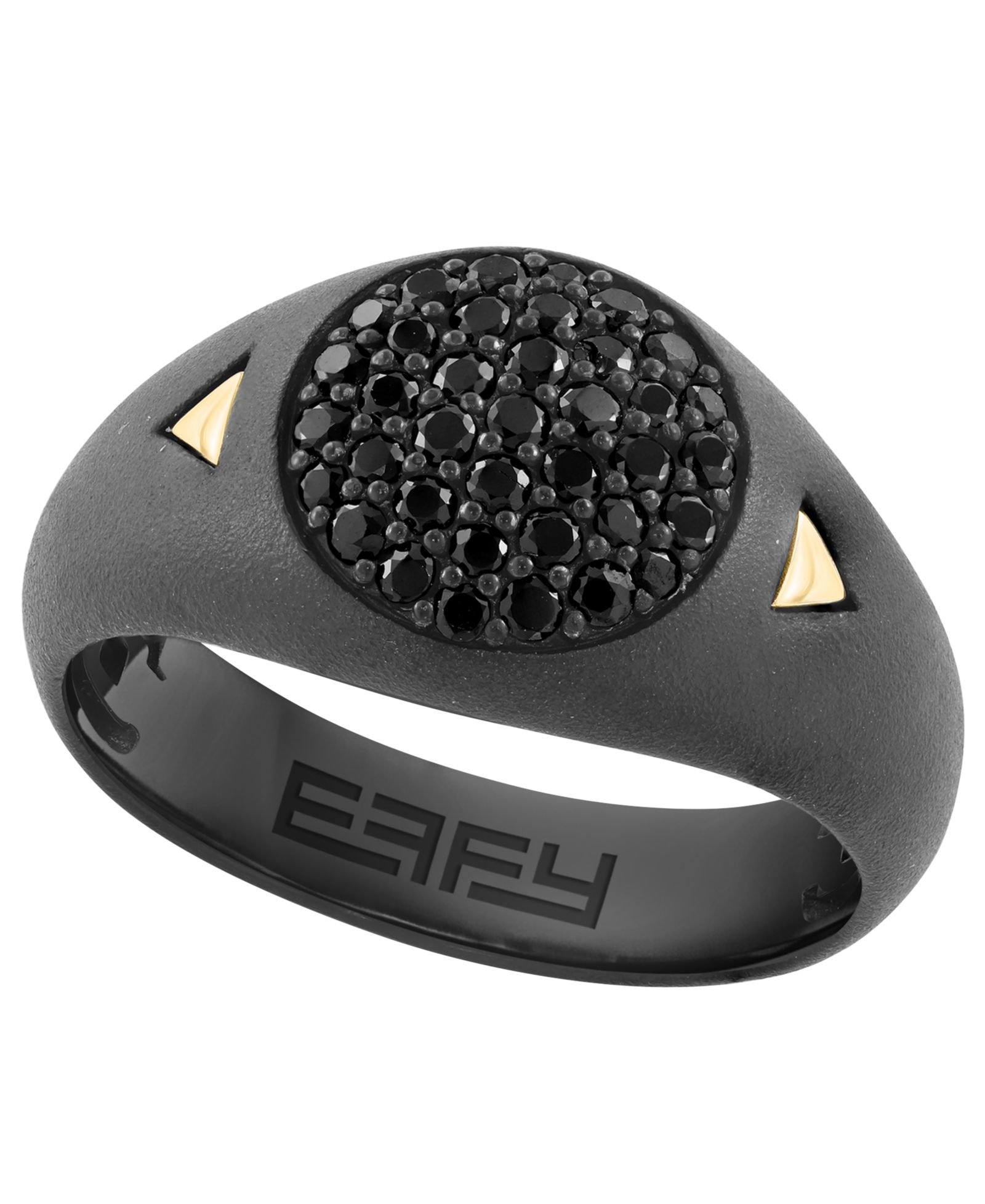 Мужское кольцо EFFY Collection с черным шпинелем в стерлинговом серебре