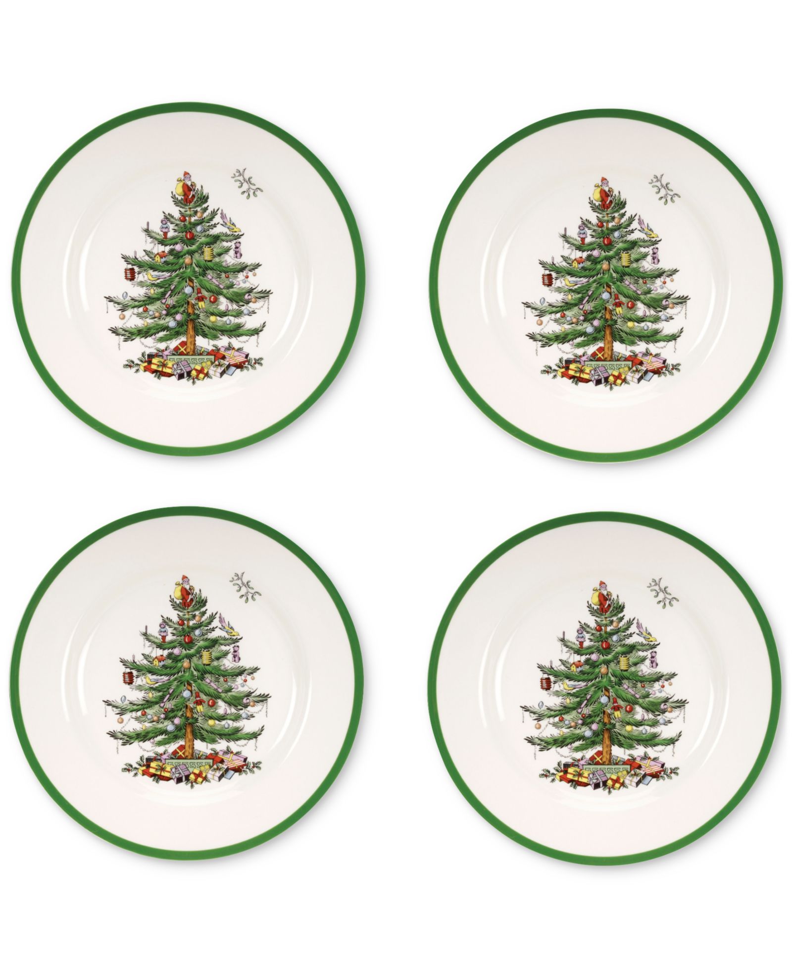 Spode Spode Christmas Tree обеденные тарелки, набор из 4 шт