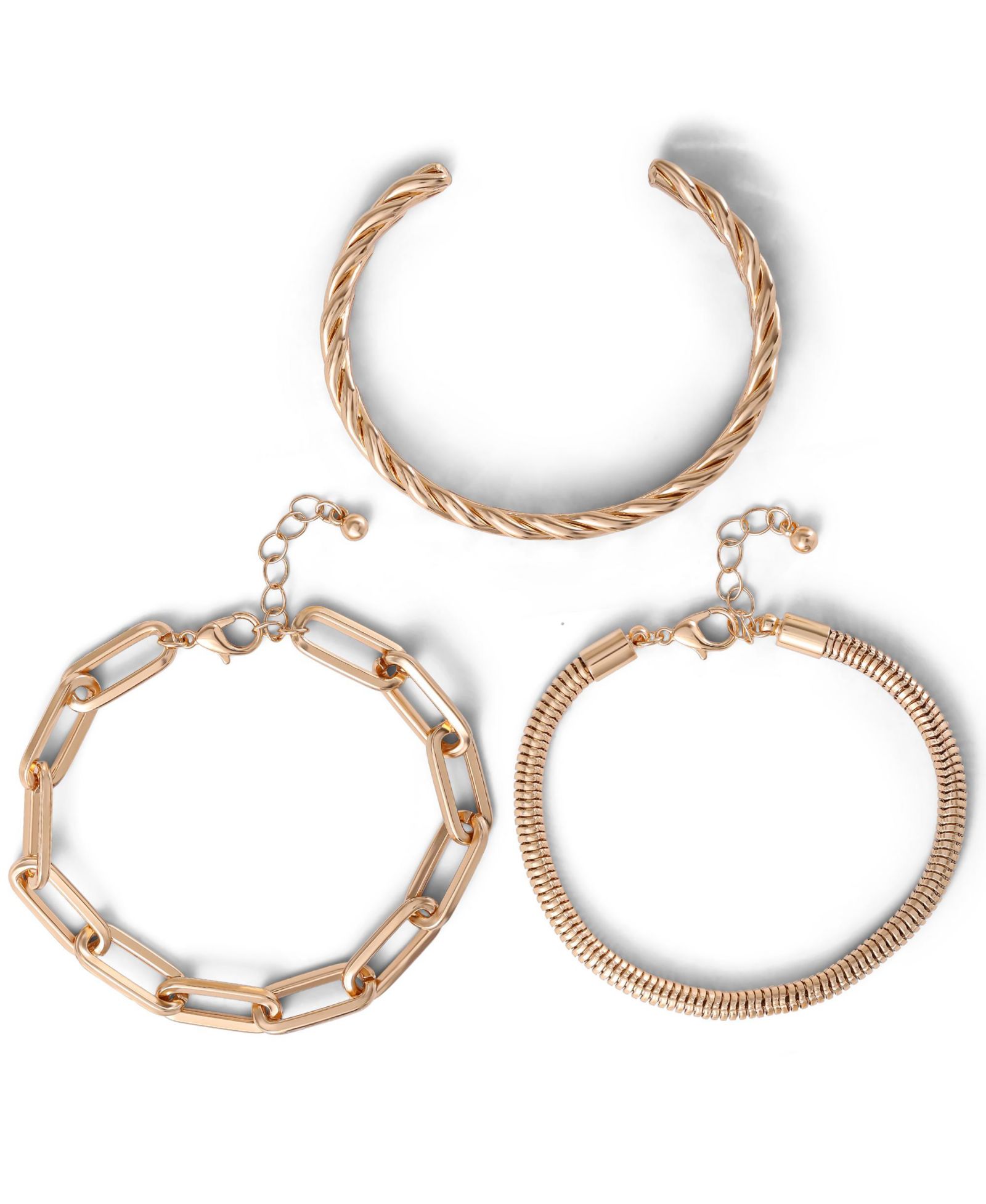 Jessica Simpson -Tone Chain Bracelet Set â€“ 3 Pieces