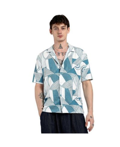 Мужская рубашка Campus Sutra Oversized Geometric Lined