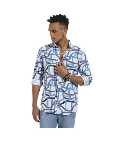 Campus Sutra Men's Abstract Print Shirt