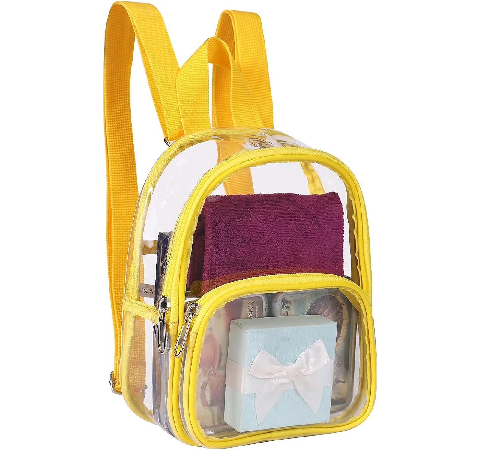 Clear Mini Backpack Stadium Approved for Little Boys & Girls, Transparent Backpack for Concert, Festival, Sport Events